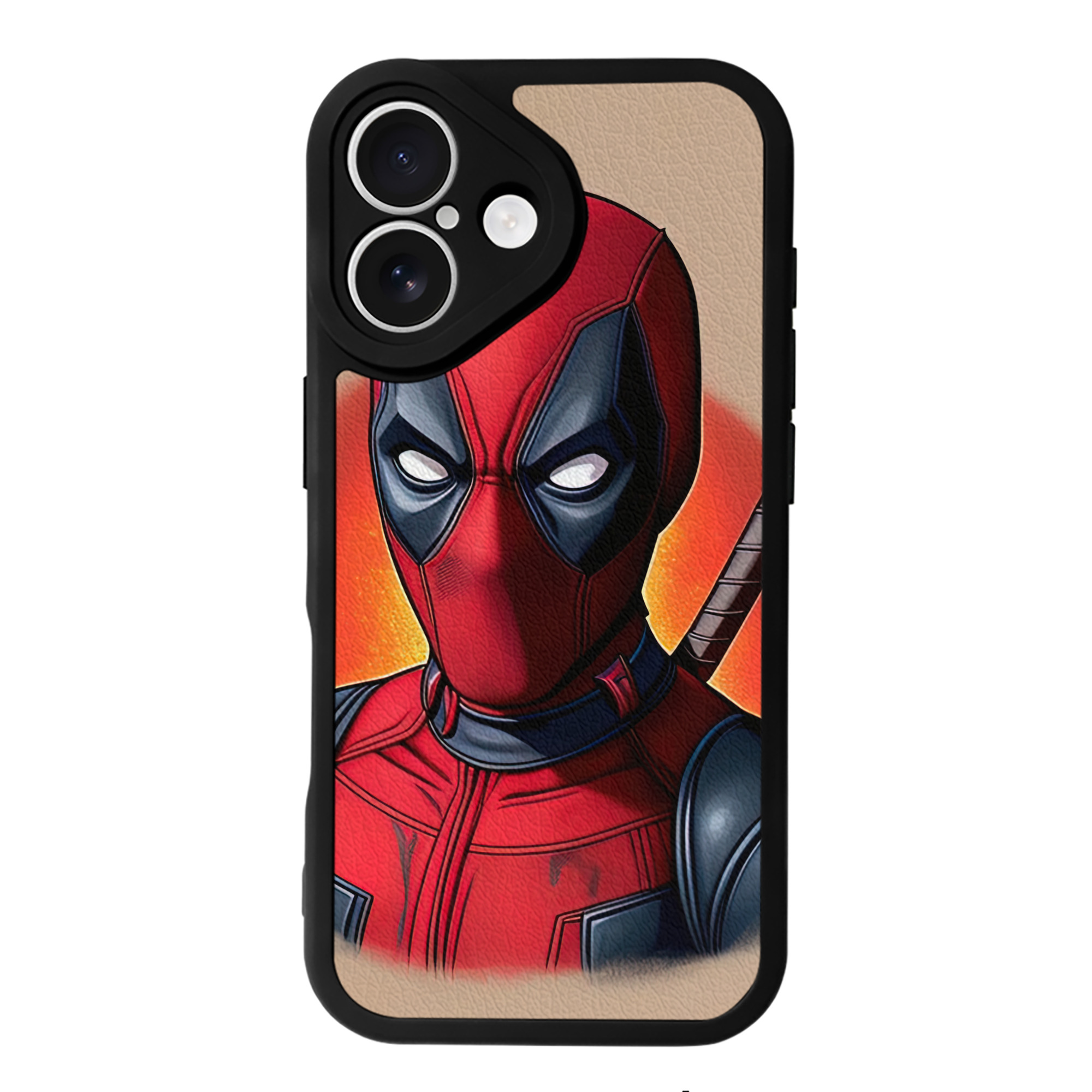 （画像用） Deadpool デッドプール 【iPhone 16シリーズ対応】シリコンスマホケース（レザー調） 材質：シリコン
